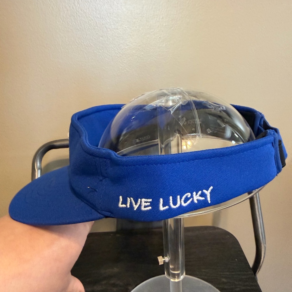 Black Clover Topgolf Blue Golf Visor Live Lucky Adjustable 110 Flexfit - Picture 4 of 7